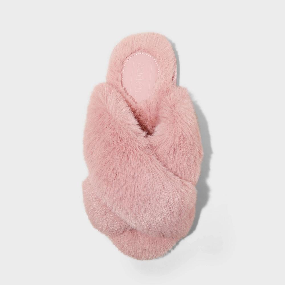 Womens Paris Crossband Slide Slippers - Auden Blush M Product Image