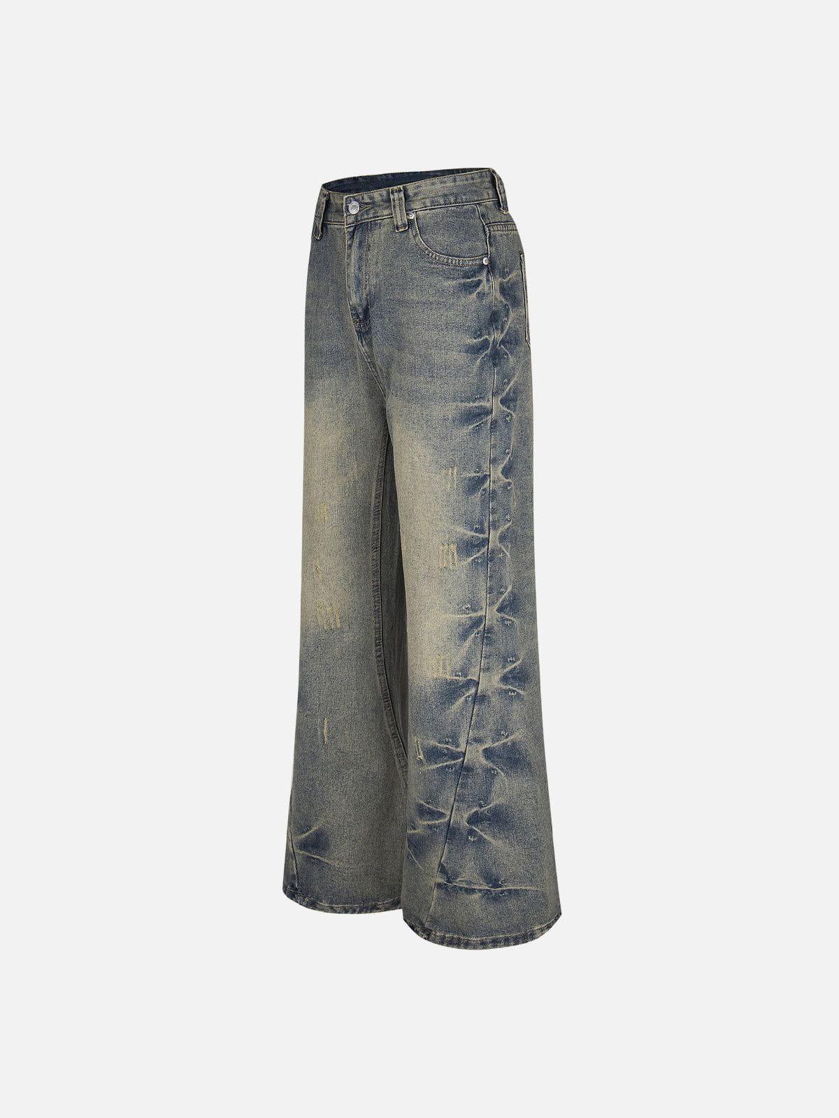 Aelfric Eden Washed Texture Flare Jeans Product Image