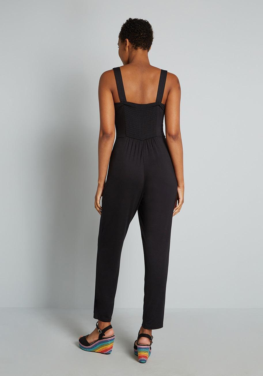 Snazzy and Snappy Front-Tie Jumpsuit Product Image