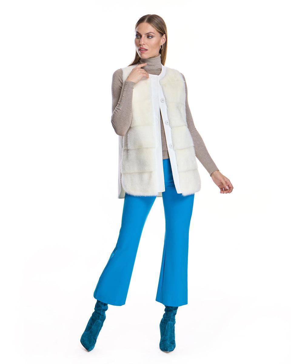 Mink Vest with Cashmere Back Product Image