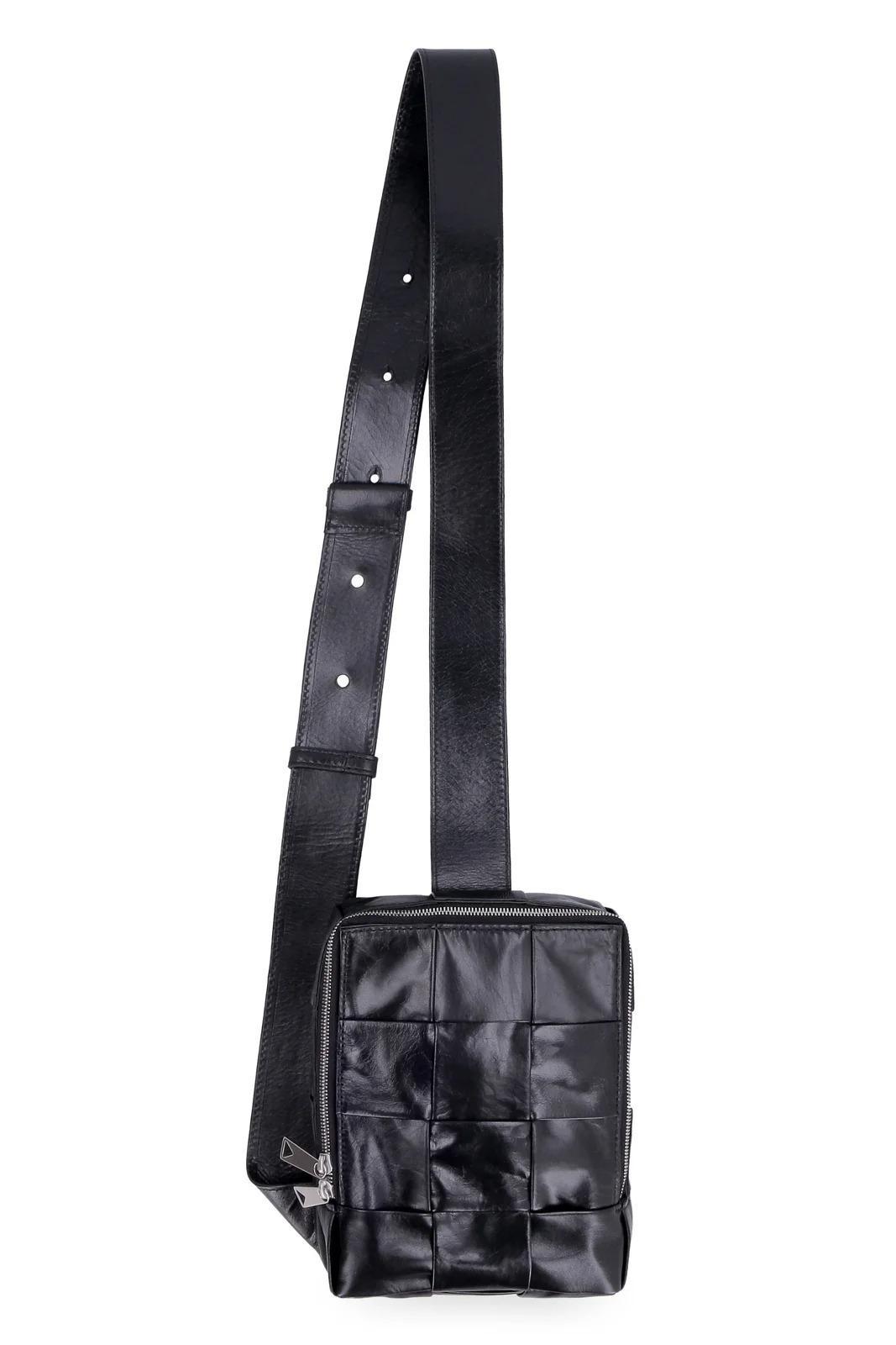 BOTTEGA VENETA Intrecciato Crossbody Bag In Black Product Image