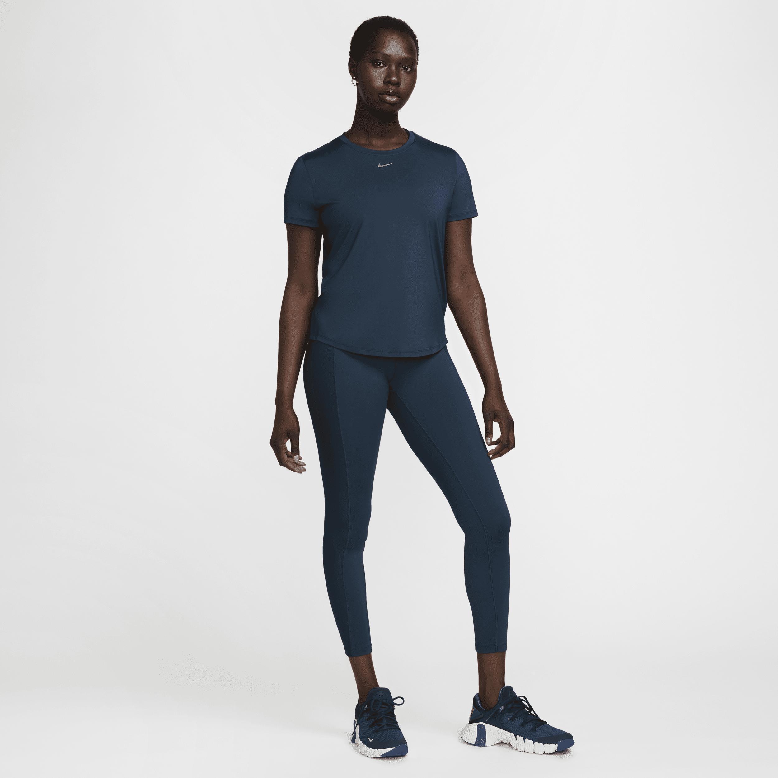 Nike Womens Nike One Classic DF SS Top - Womens Armory Navy/Black Product Image