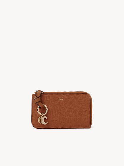 Alphabet wallet in grained leather Product Image