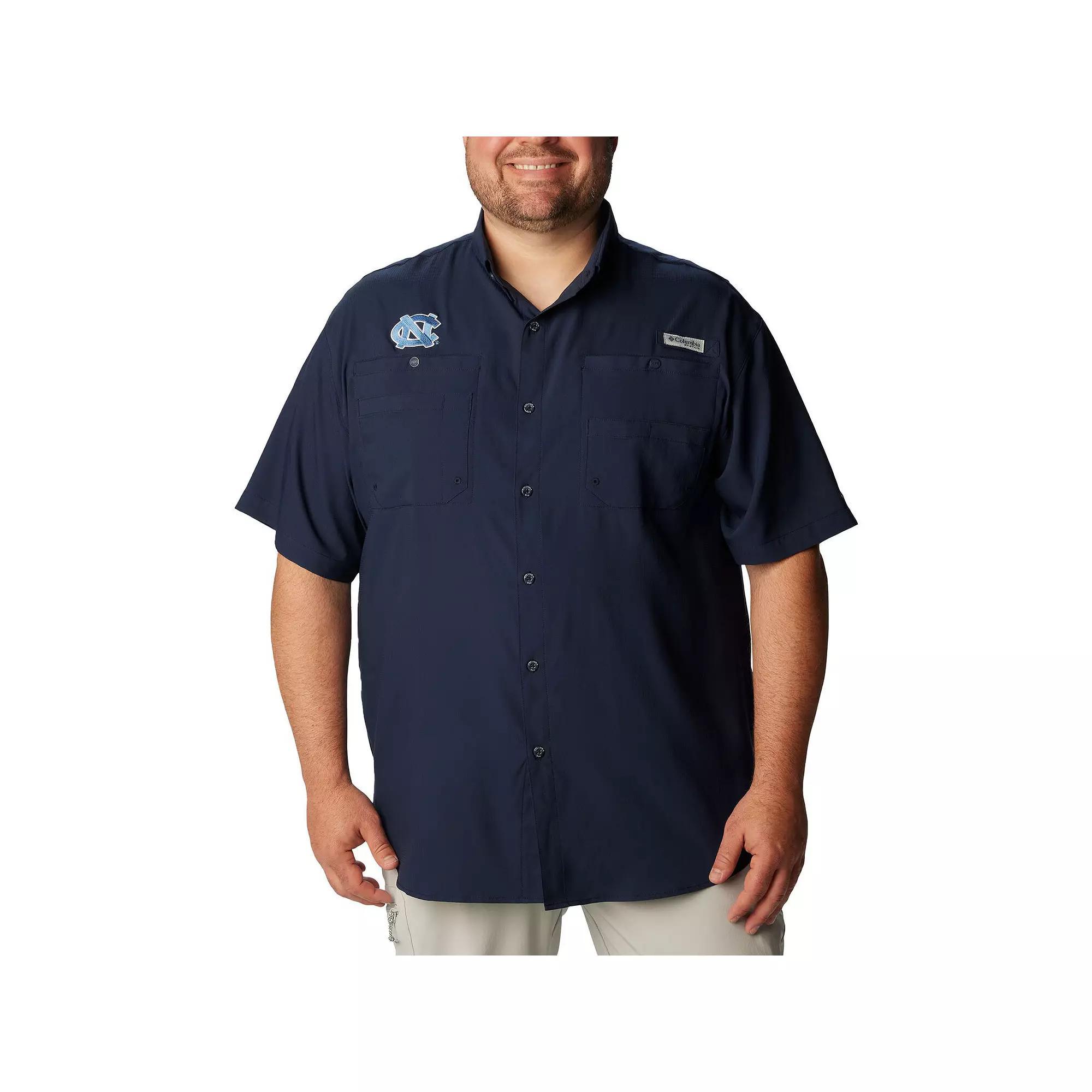 Men's Columbia Navy North Carolina Tar Heels Big & Tall Collegiate Tamiami Button-Down Shirt,  Product Image