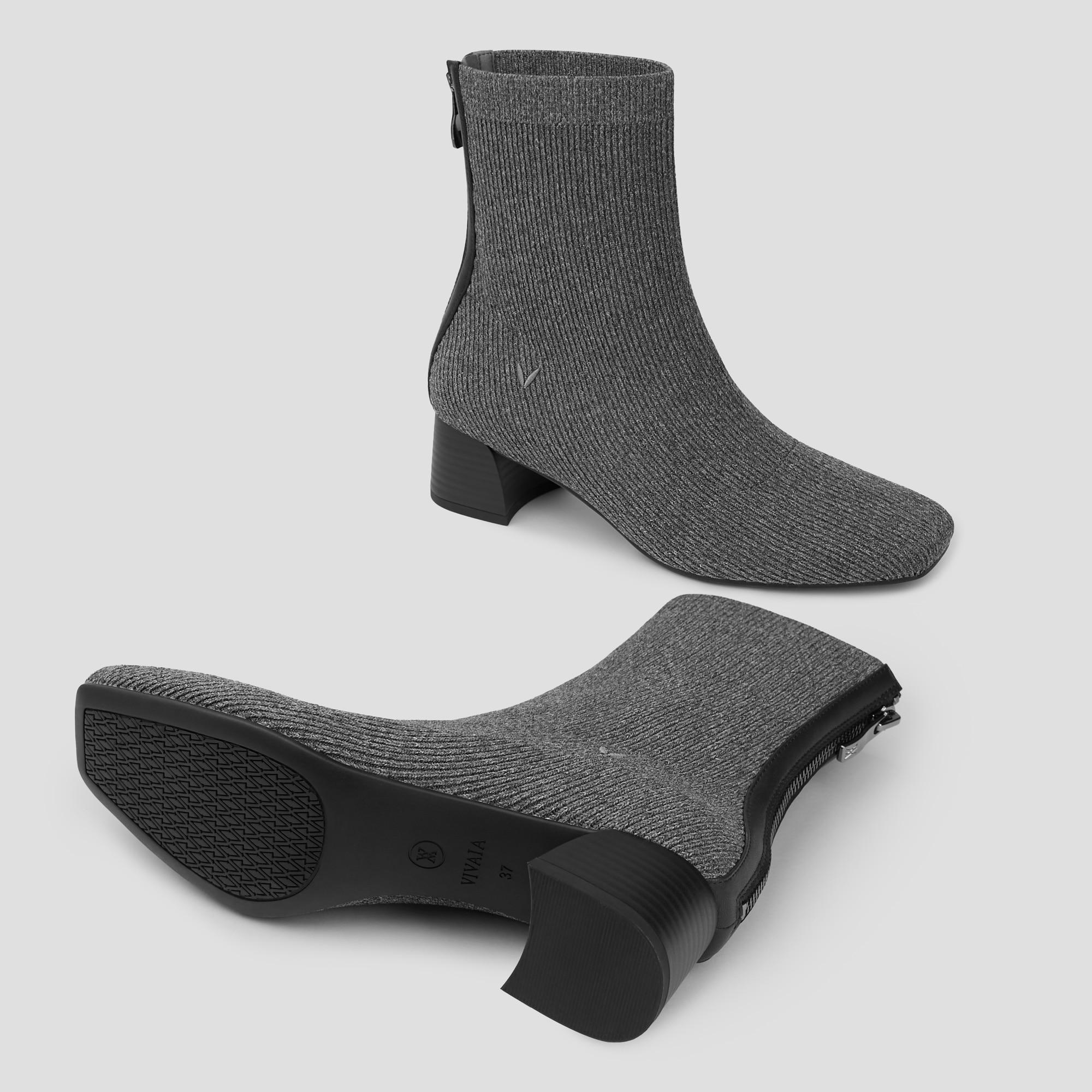 Square-Toe Water-Repellent Heeled Boots (Regina Pro) Product Image