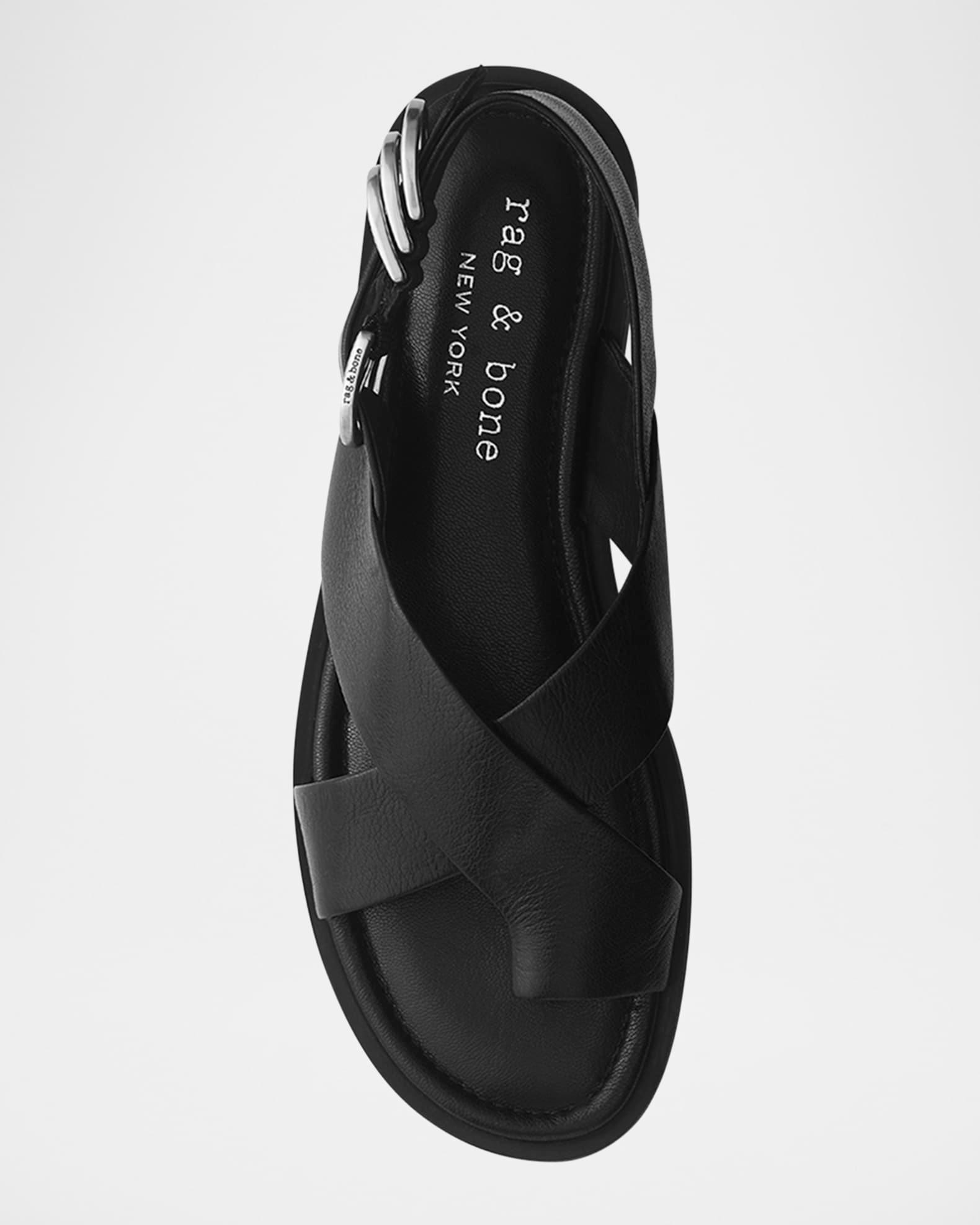 Gia Leather Toe-Loop Slingback Sandals Product Image