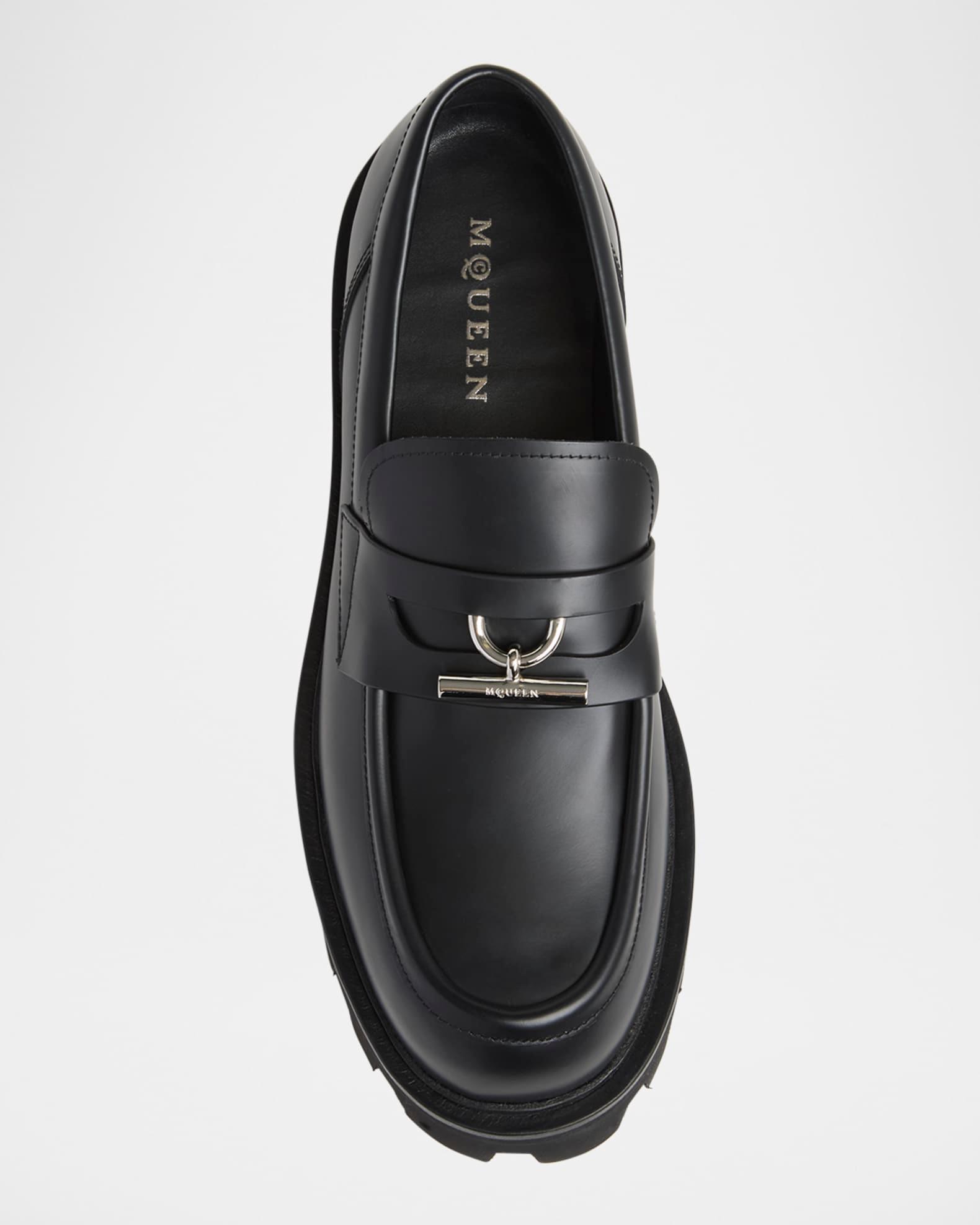 Men's T-Bar Parachute Leather Loafers Product Image