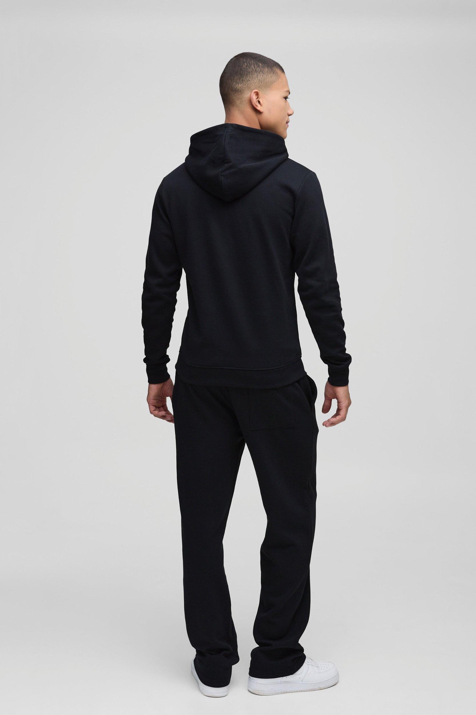 Slim Fit Interlock Hoodie | boohooMAN USA Product Image