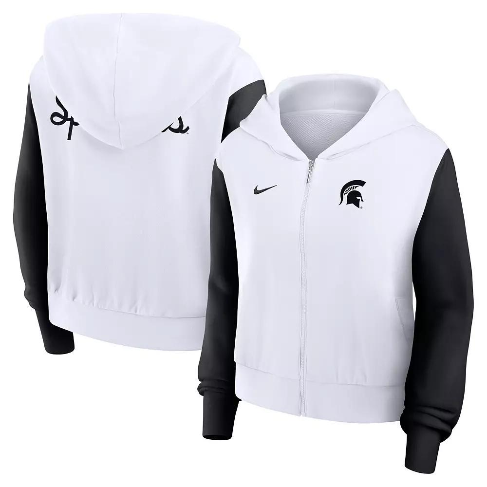 Michigan State Athletic Prep Colorblocked Script Womens Nike Womens College Full-Zip Hoodie | 035D064NMST-DPD Product Image
