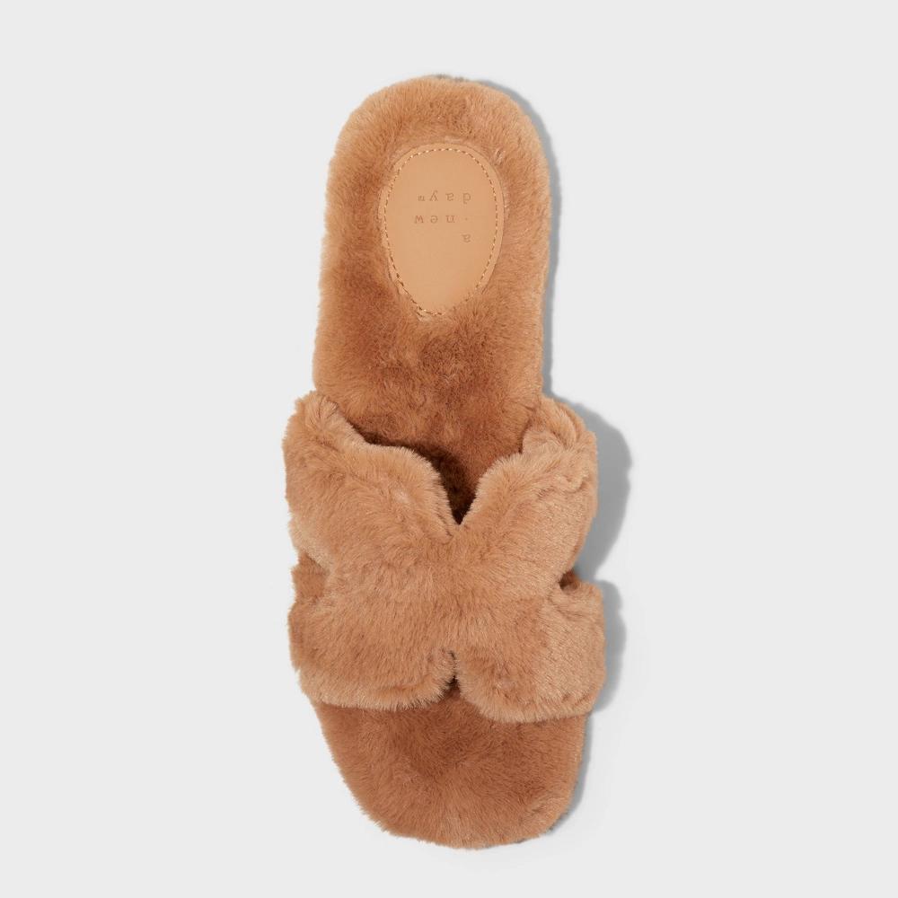 Womens Sage Slide Slippers - A New Day Tan 7 Product Image