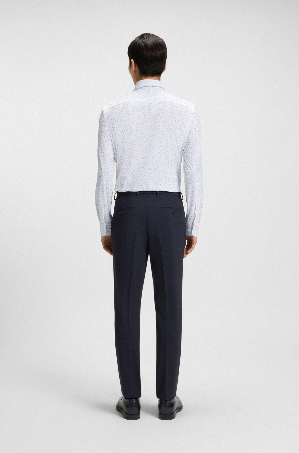 Slim-fit shirt in printed performance-stretch jersey Product Image