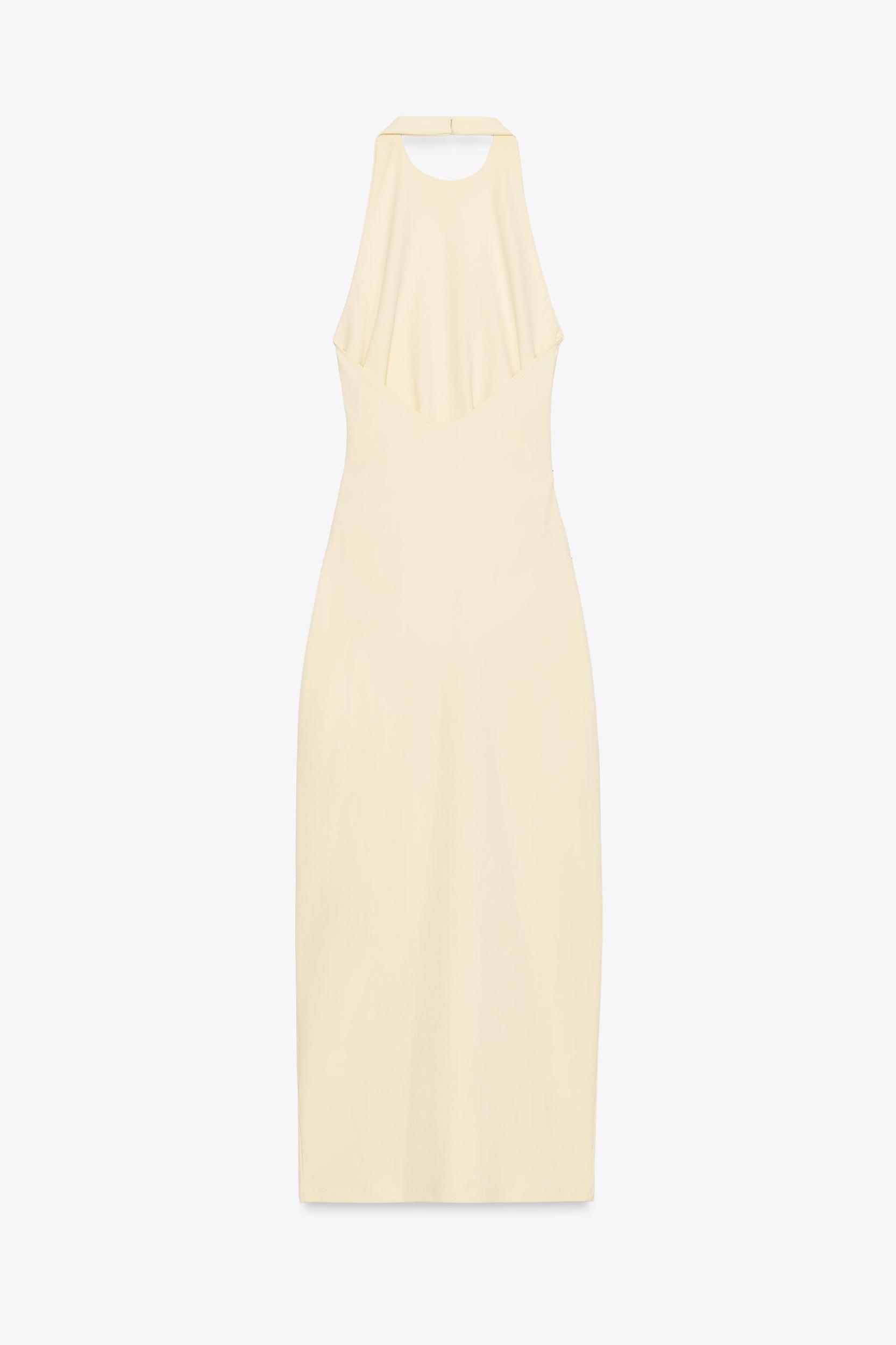 DRAPED HALTER DRESS Product Image