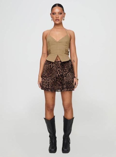 Luned Mini Skirt Leopard Product Image