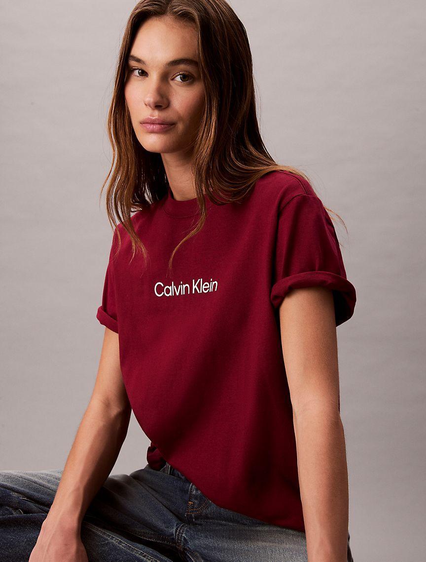 Standard Logo Boxy Fit Crewneck T-Shirt Product Image