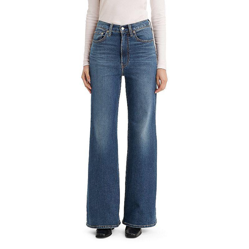 Levis Ribcage High Rise Distressed Flare Jeans Product Image