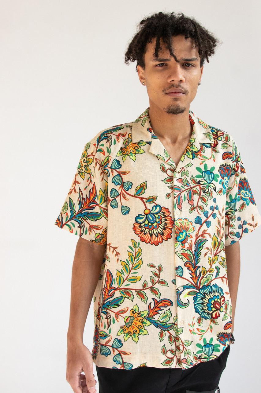 Paisley Floral Tapestry Button Up Shirt Product Image