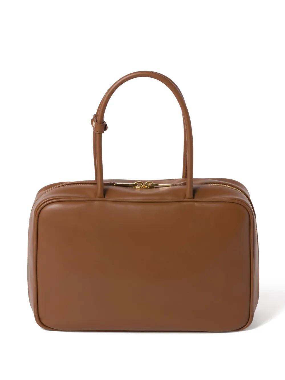 MIU MIU Leather Top-handle Bag In Brown Product Image