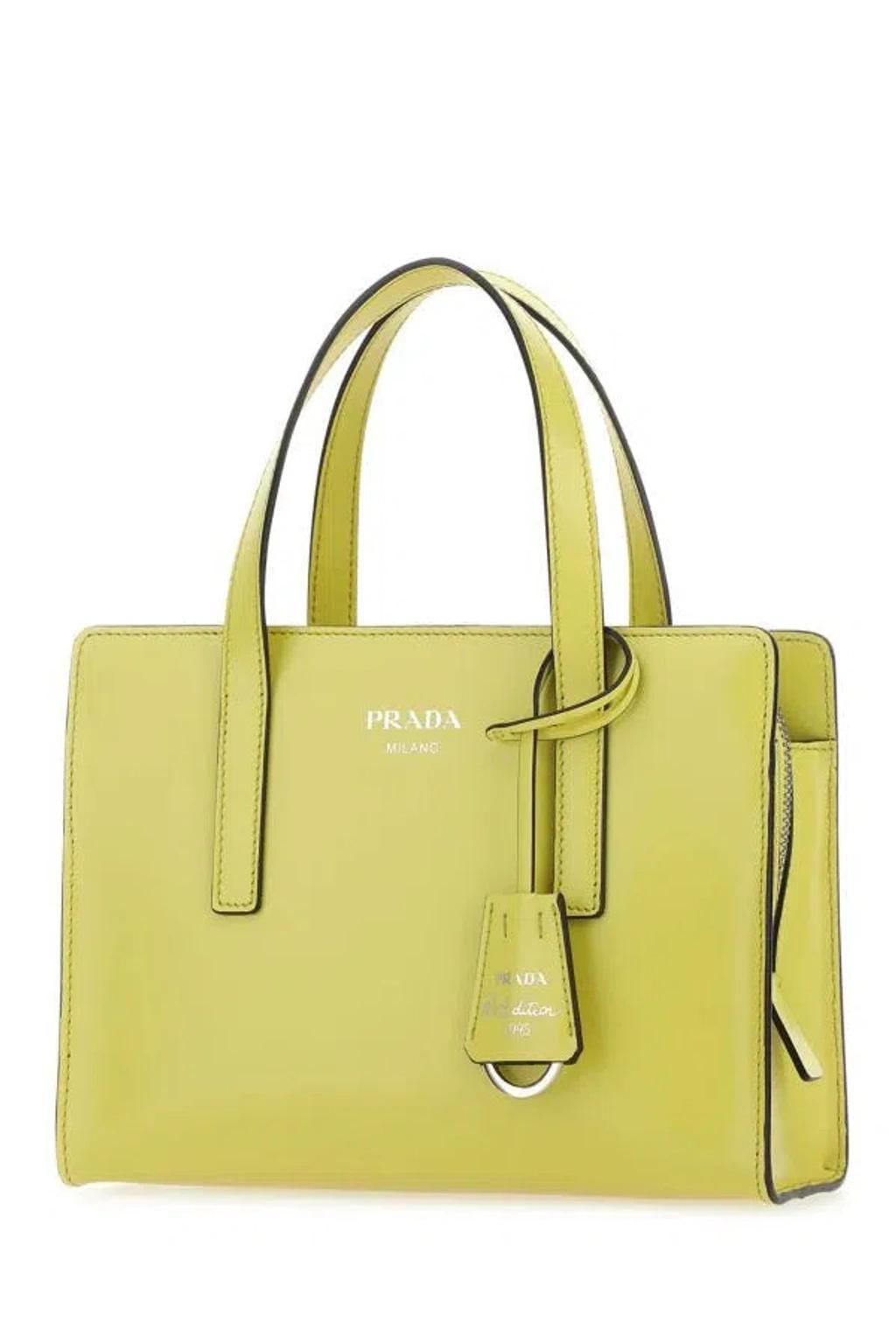 PRADA Woman Acid Green Leather Re-edition 1995 Handbag Product Image