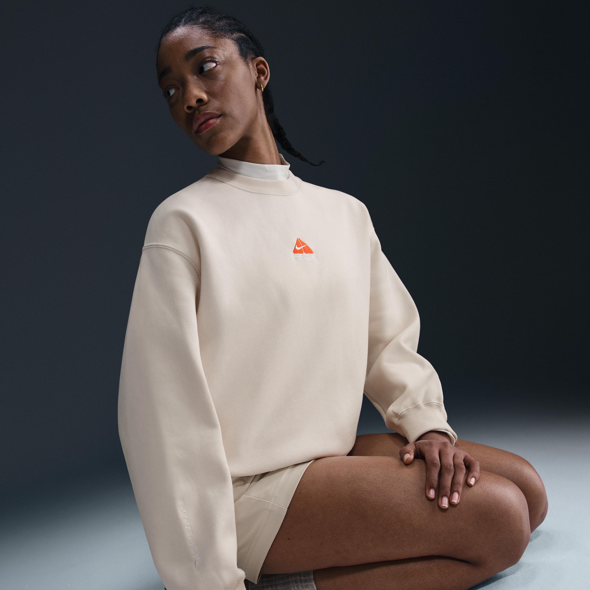 Women's Nike ACG "Tuff Fleece" Therma-FIT Repel Crew-Neck Sweatshirt Product Image