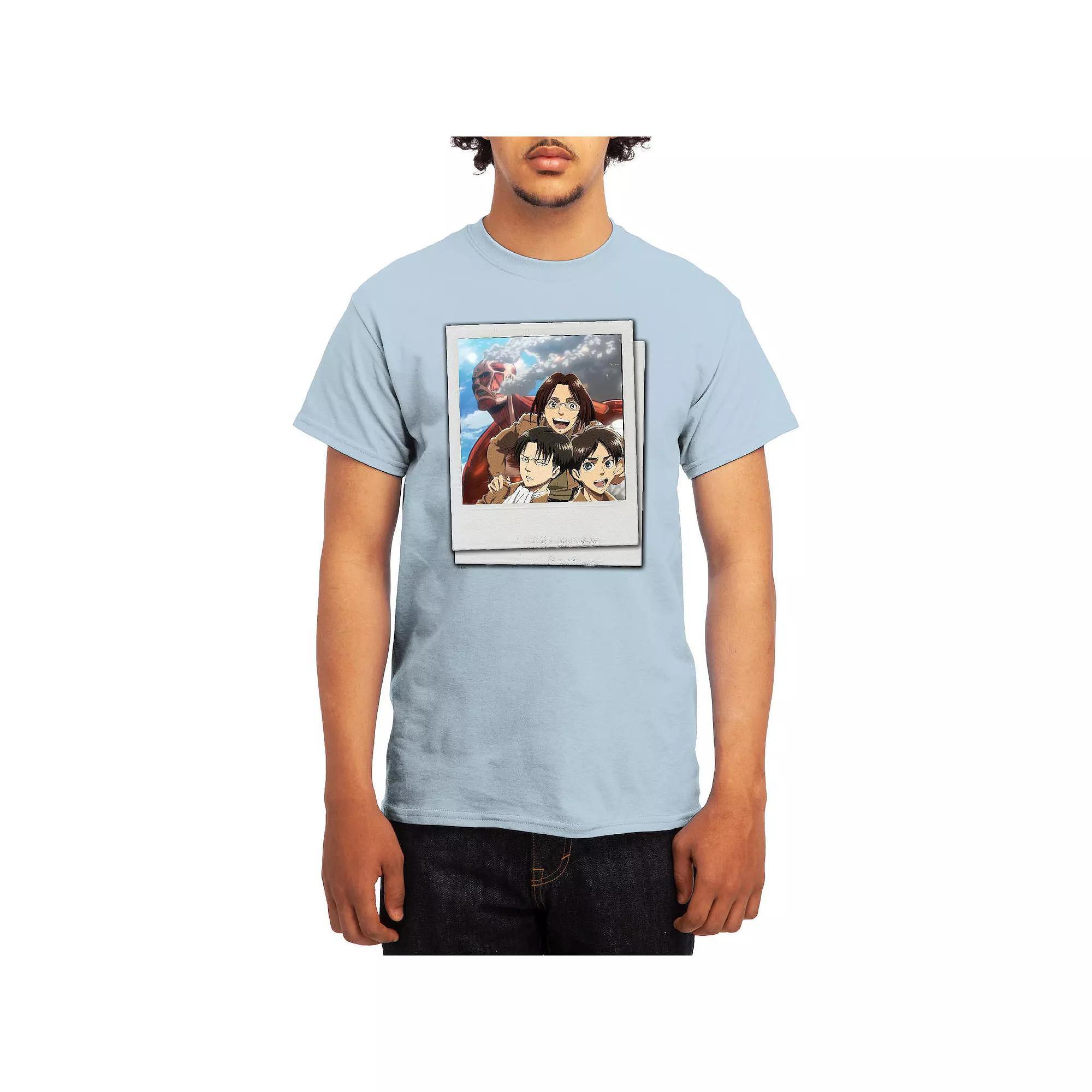 Men's Attack on Titan Group Instant Photo Tee, Boy's, Size: Small, Blue Product Image