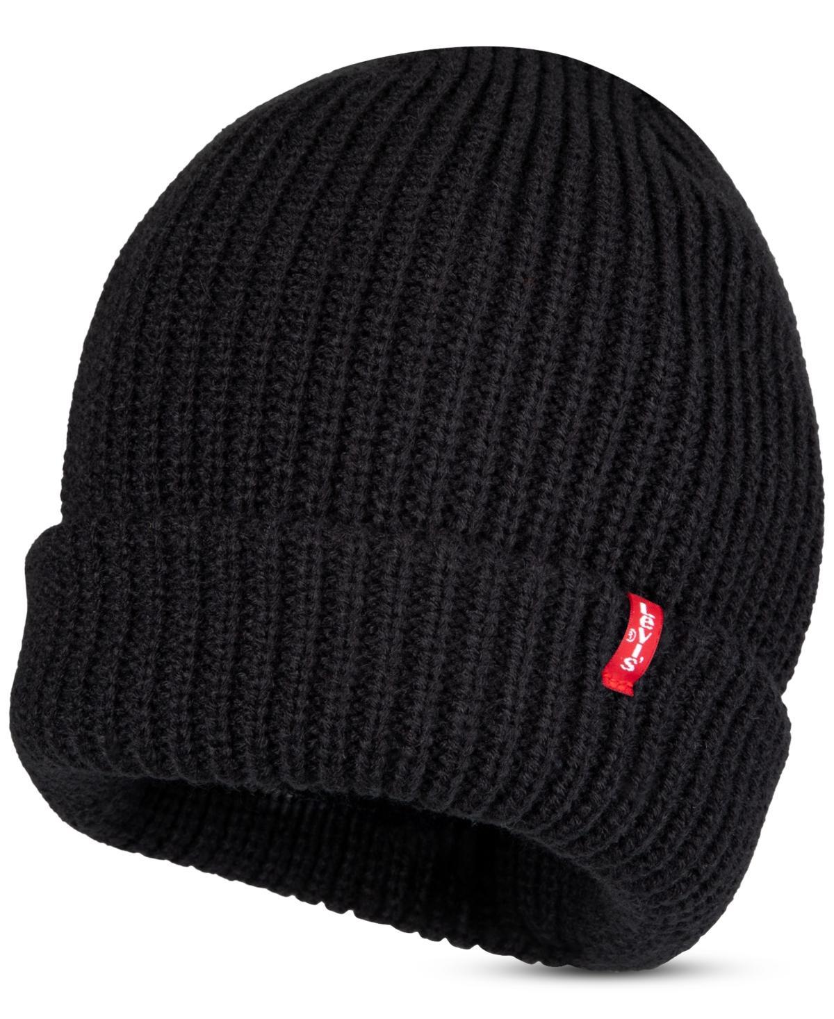 Levis Mens Ribbed-Knit Cropped Beanie Product Image