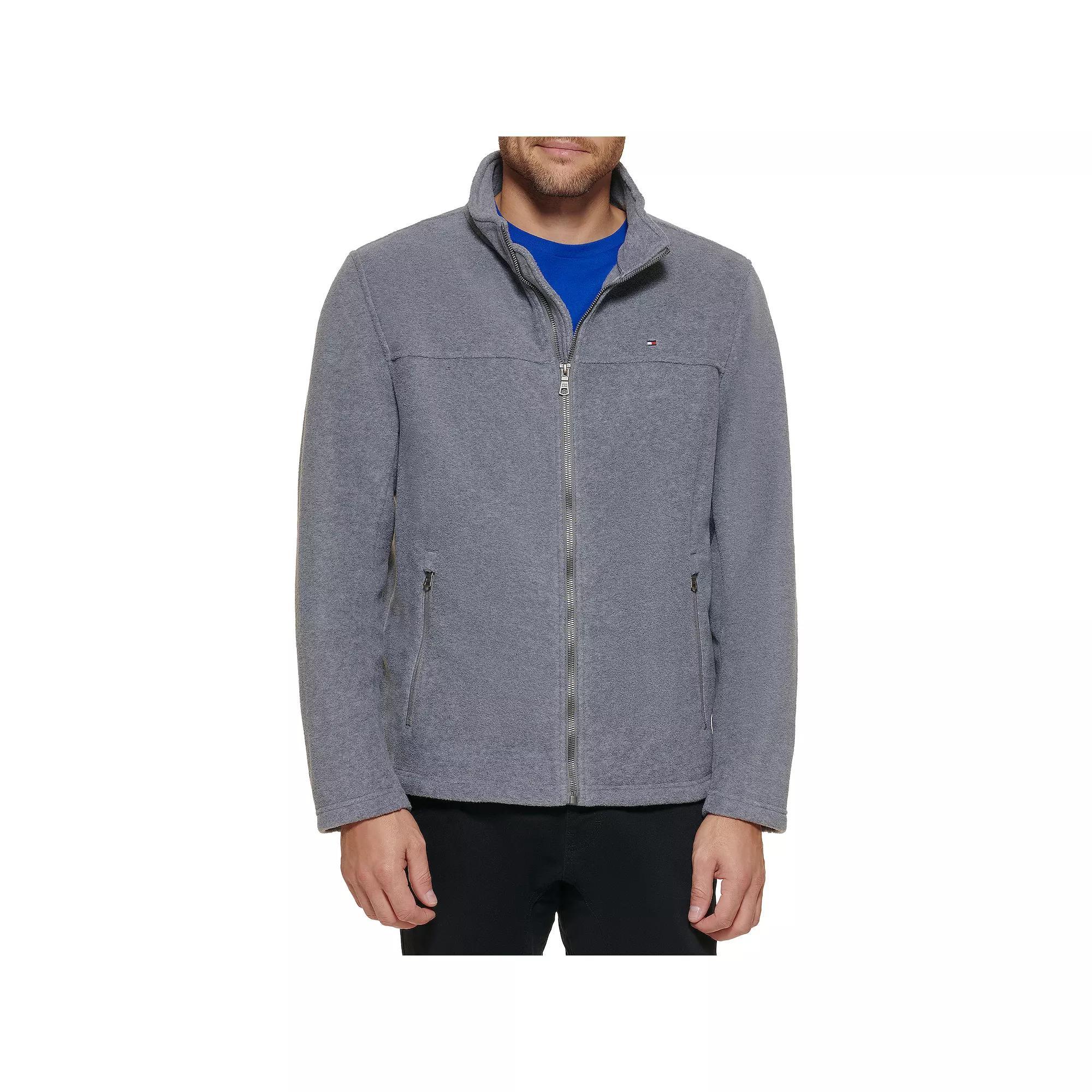 Big & Tall Tommy Hilfiger Fleece Jacket with Stand Collar, Men's,  Product Image