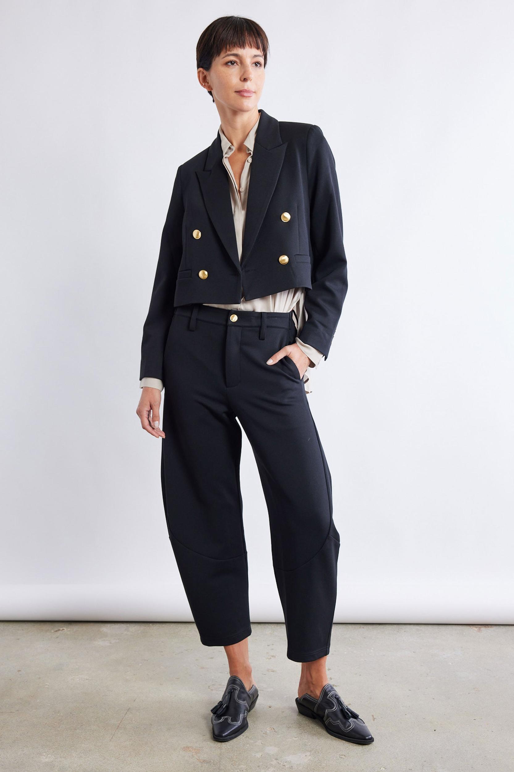 The Stretch Suit Cropped Blazer Product Image