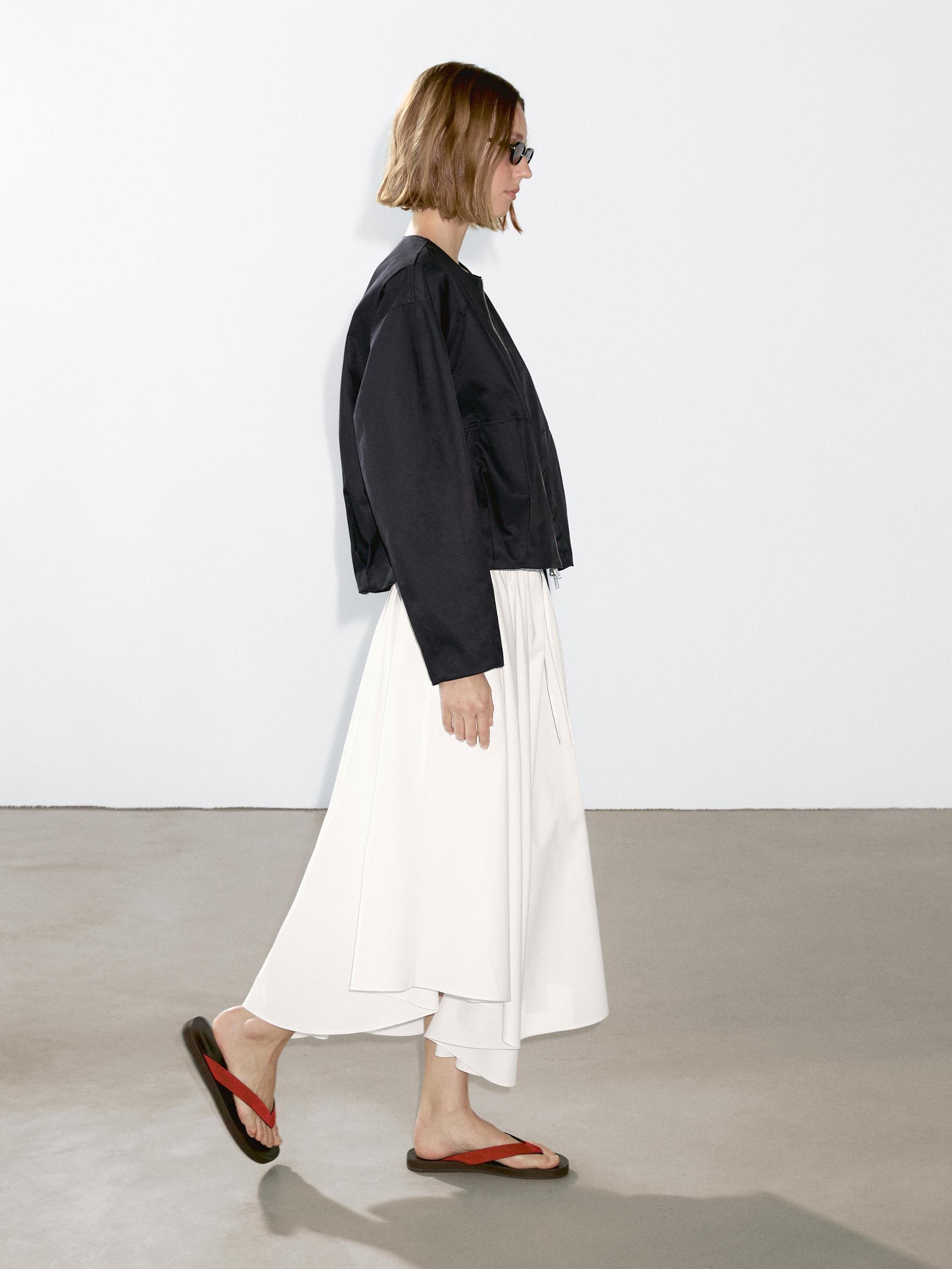 Cotton blend bomber jacket Product Image