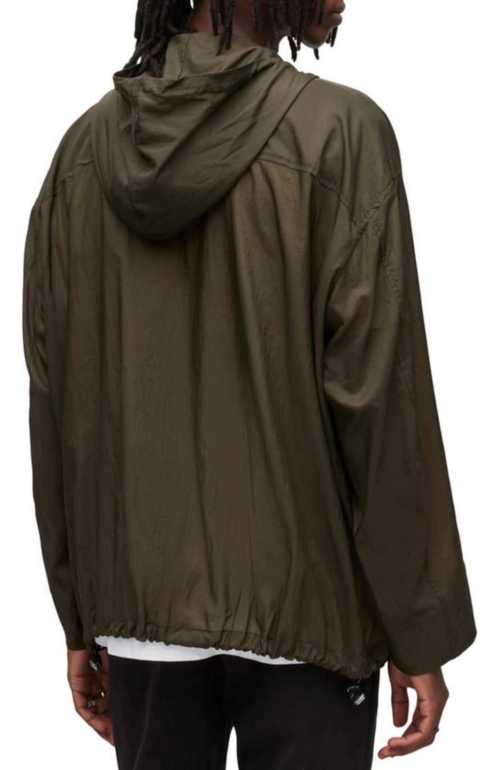 Punta Hooded Pullover Jacket In Khaki Green Product Image