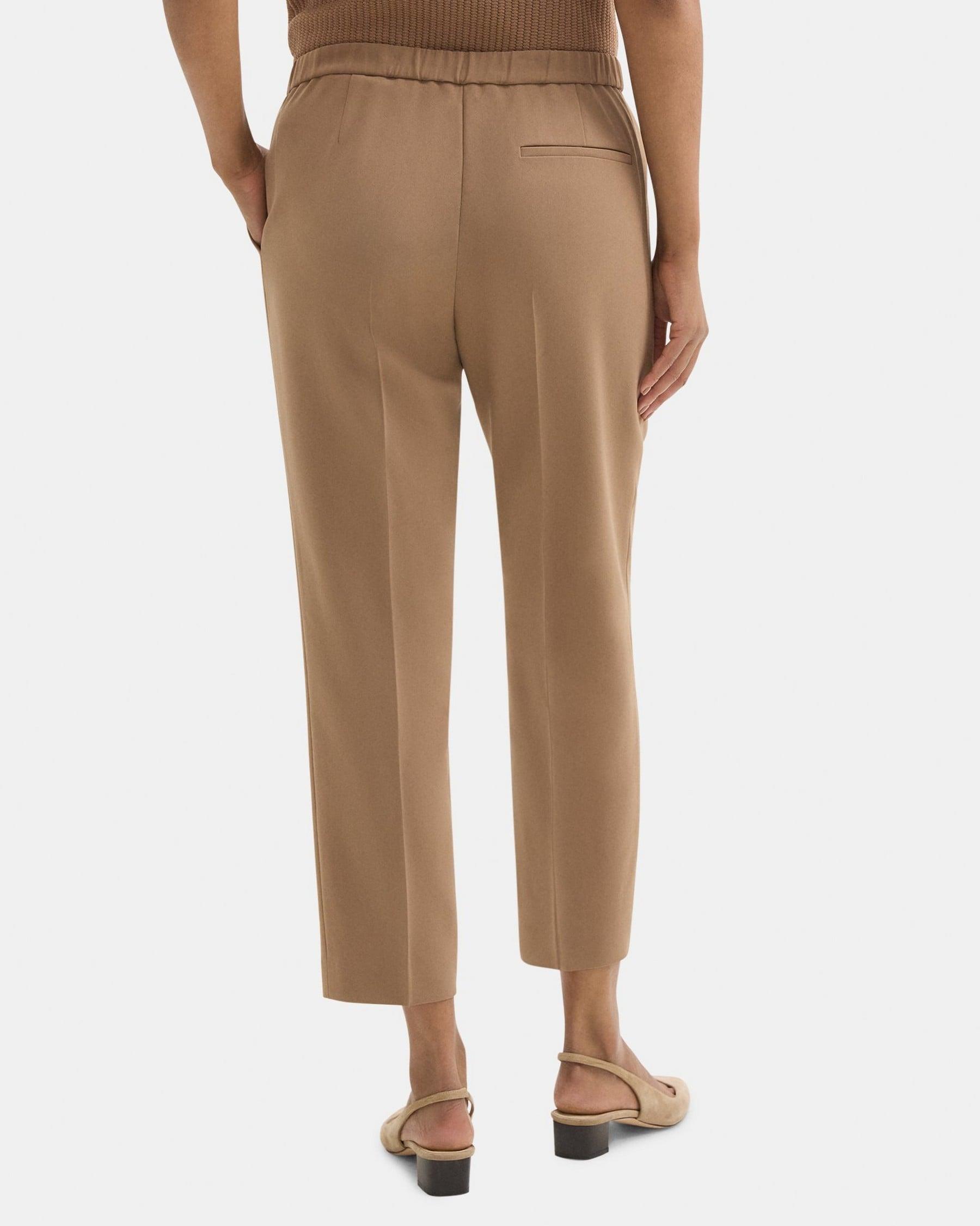 Cropped Slim Pull-On Pant in Crepe Product Image