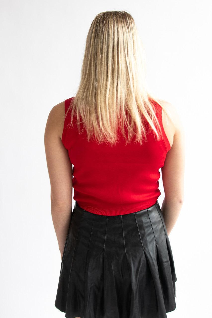 Button Front Lightweight Sweater Vest Product Image