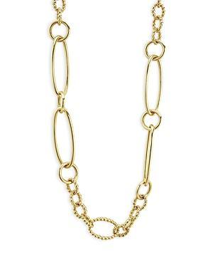 LAGOS 18k Yellow Gold Signature Caviar Oval Link Chain Necklace, 20 Product Image