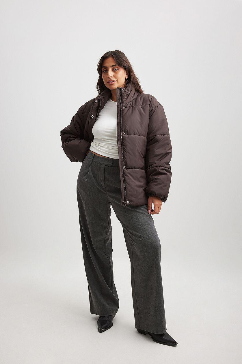 Short Padded Belted Jacket Product Image