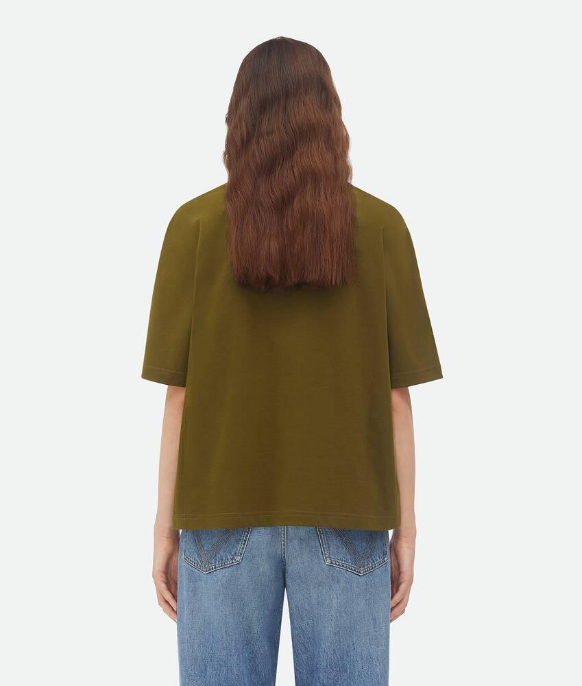 Women's Pima Cotton Jersey T-Shirt in Olive oil Product Image