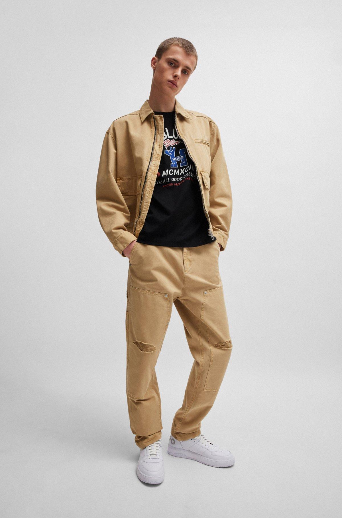 Cotton-jersey regular-fit T-shirt with seasonal graphics Product Image