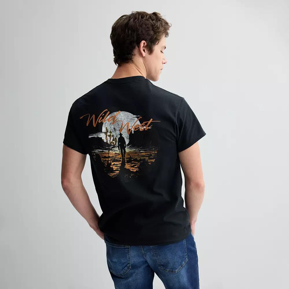 Men's Retrofit Wild West Graphic Tee, Size: Small, Black Product Image