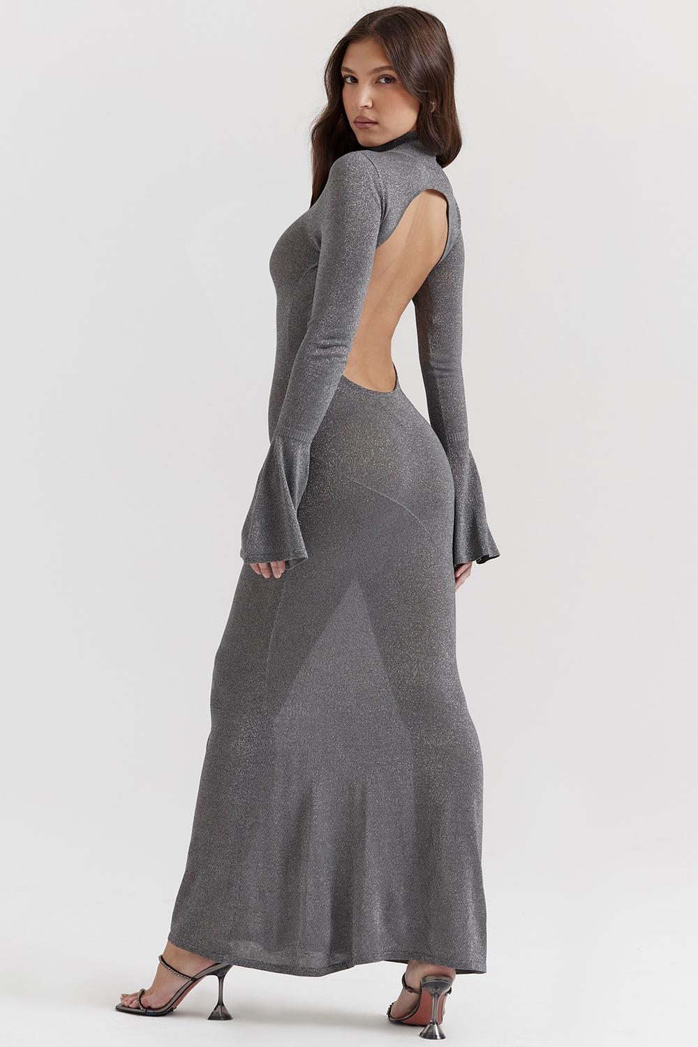 Sancha  steel metallic maxi dress Product Image