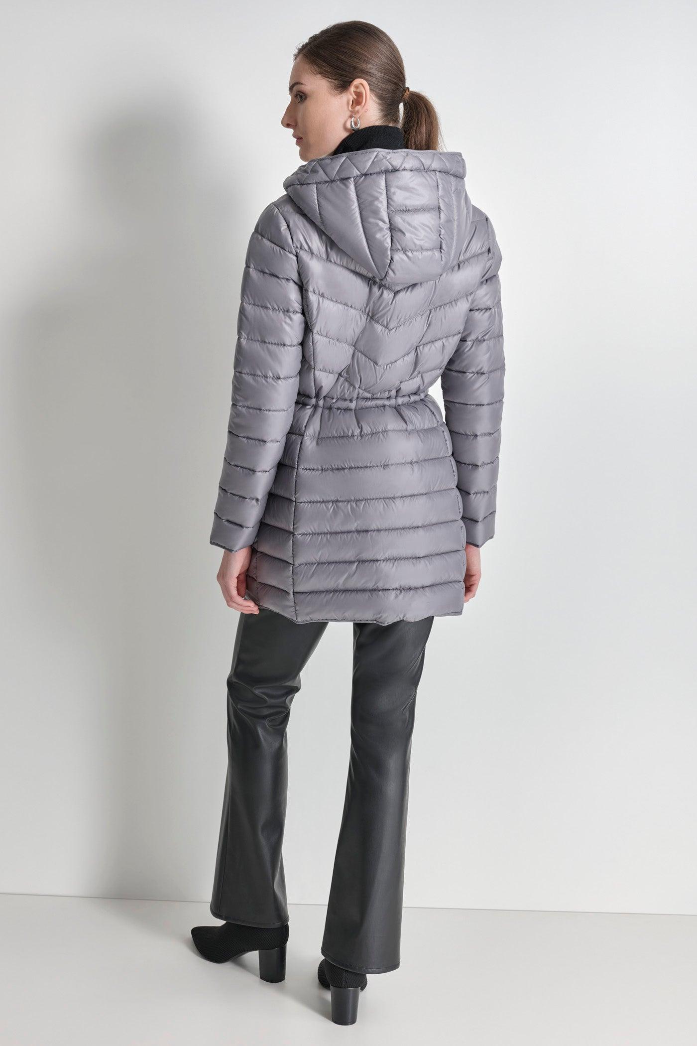 PUFFER JACKET WITH CINCHED WAIST Product Image