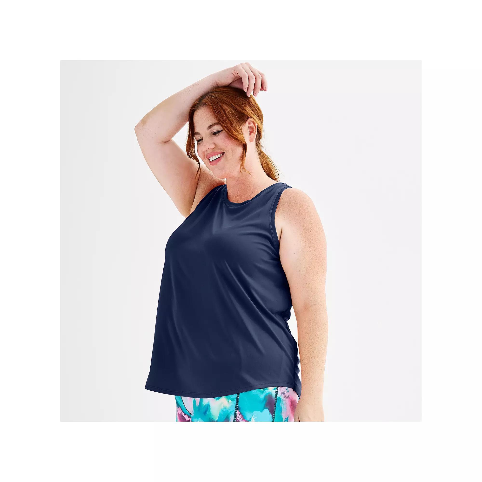 Plus Size Tek Gear® Dry Tek Tank Top, Women's, Size: 4XL, Blue Romance Product Image
