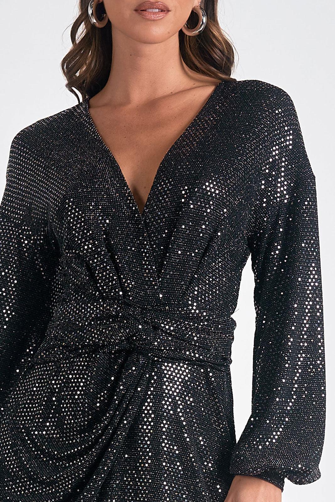Sequin Wrap Dress Product Image