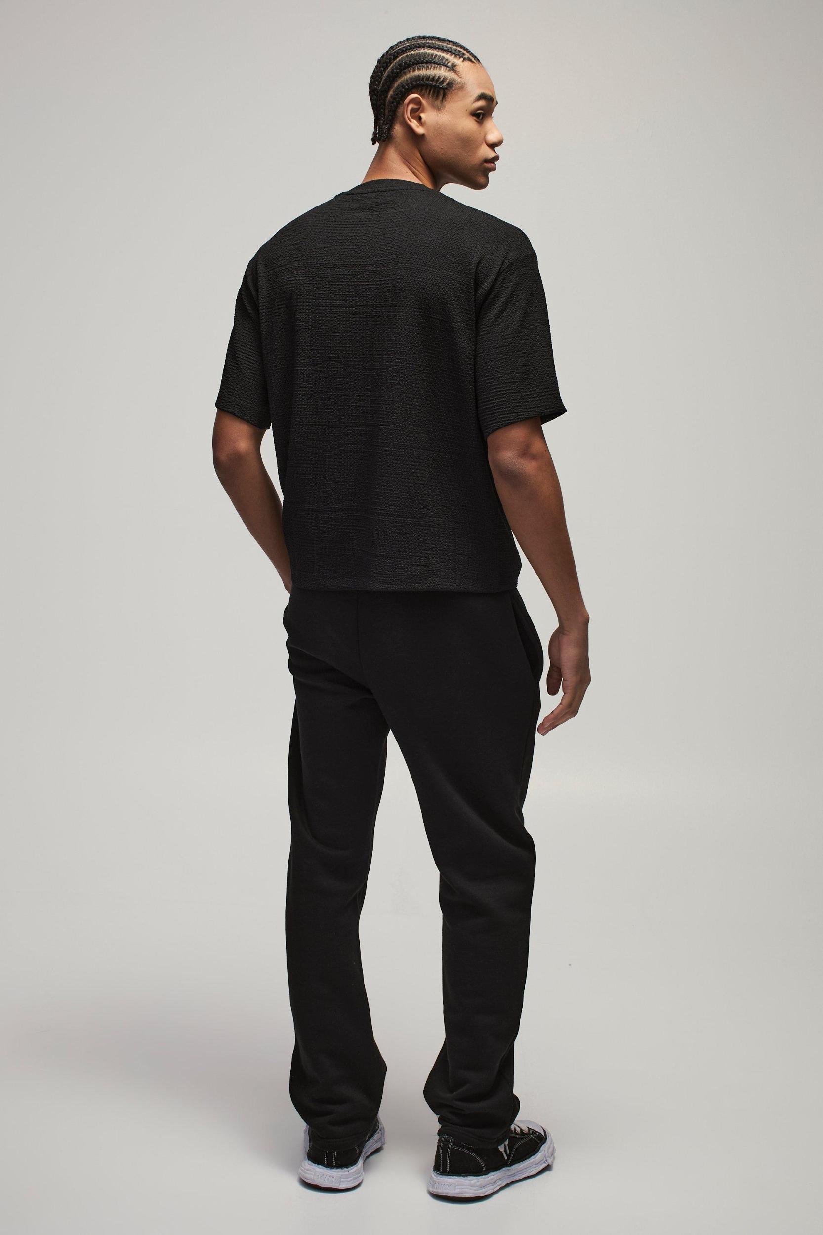 Oversized Boxy Textured T-Shirt | boohooMAN USA Product Image