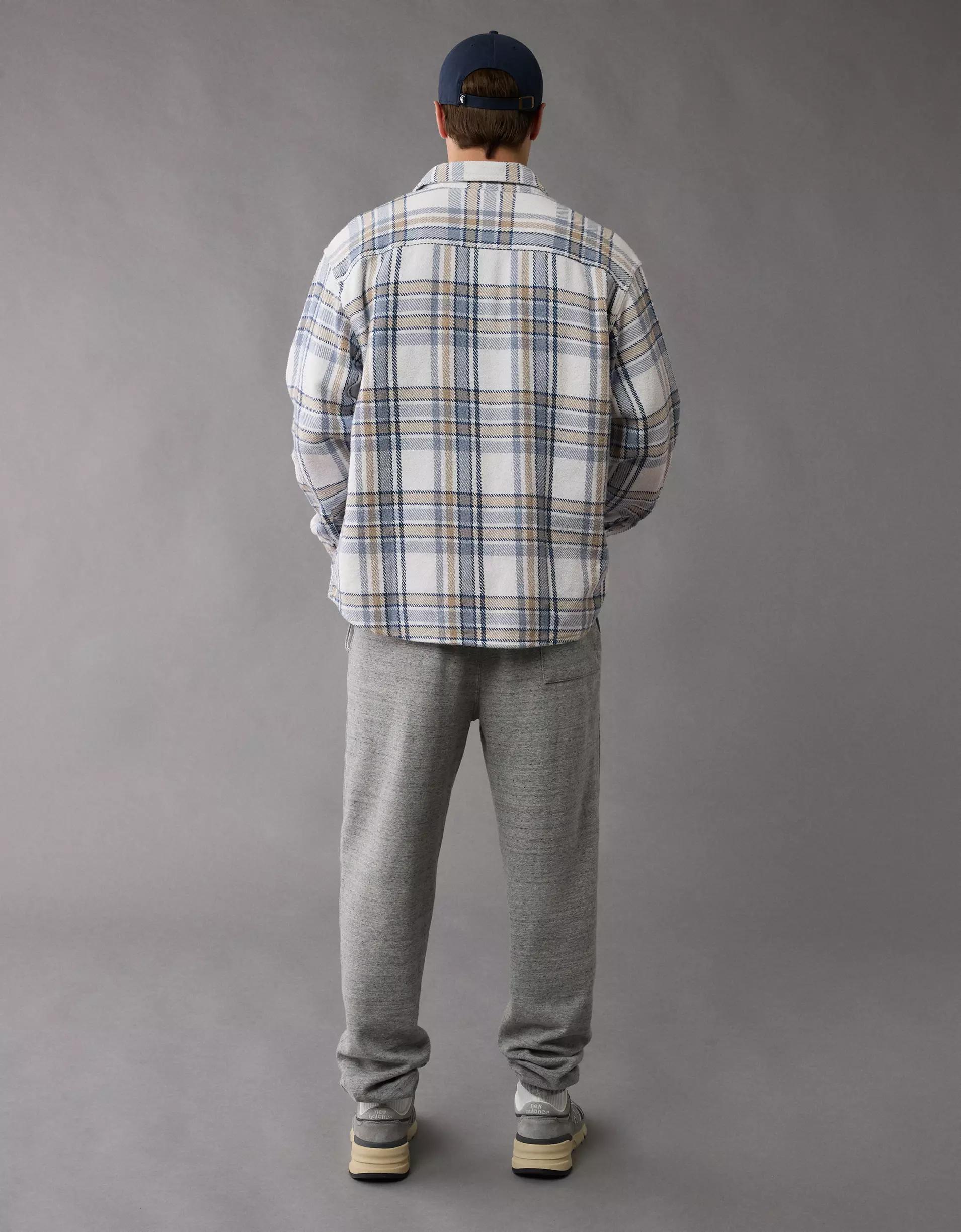 AE Textured Flannel Shirt Product Image