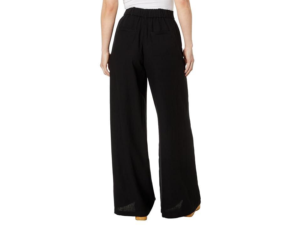 NIC+ZOE 31 Rumba Linen Wide Leg Trousers Onyx) Women's Casual Pants Product Image