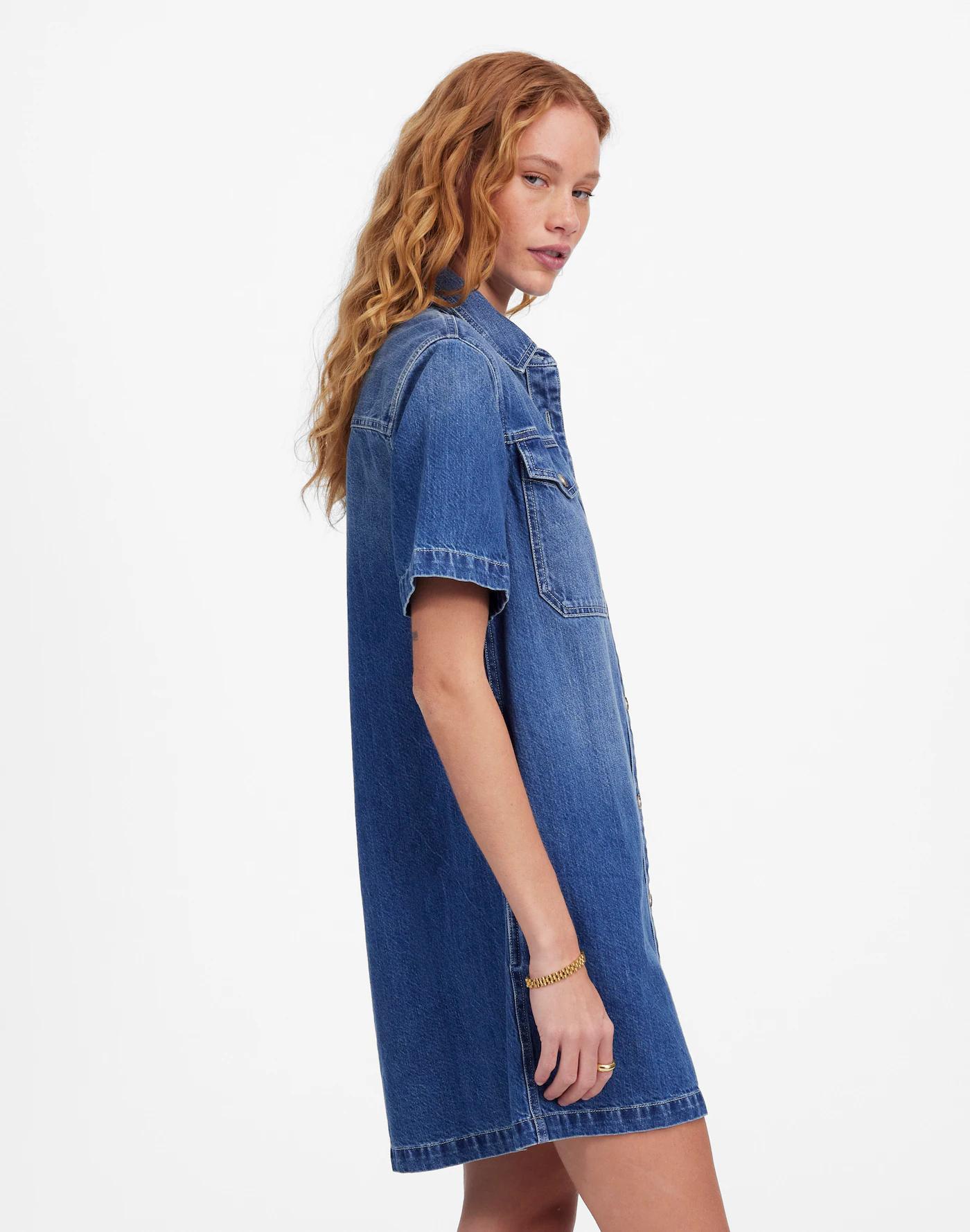 Denim Boxy Shirtdress in Demarco Wash Product Image