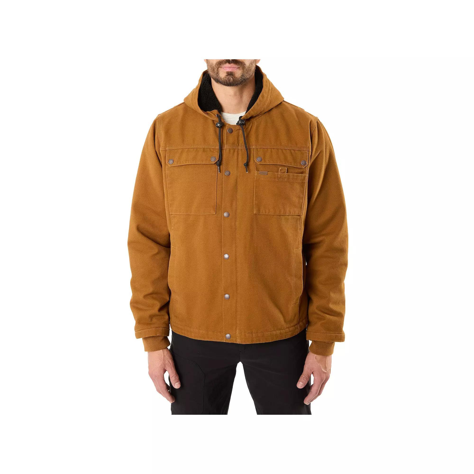 Mens Smiths Workwear Sherpa-Lined Duck Canvas Hooded Work Jacket Blue Product Image