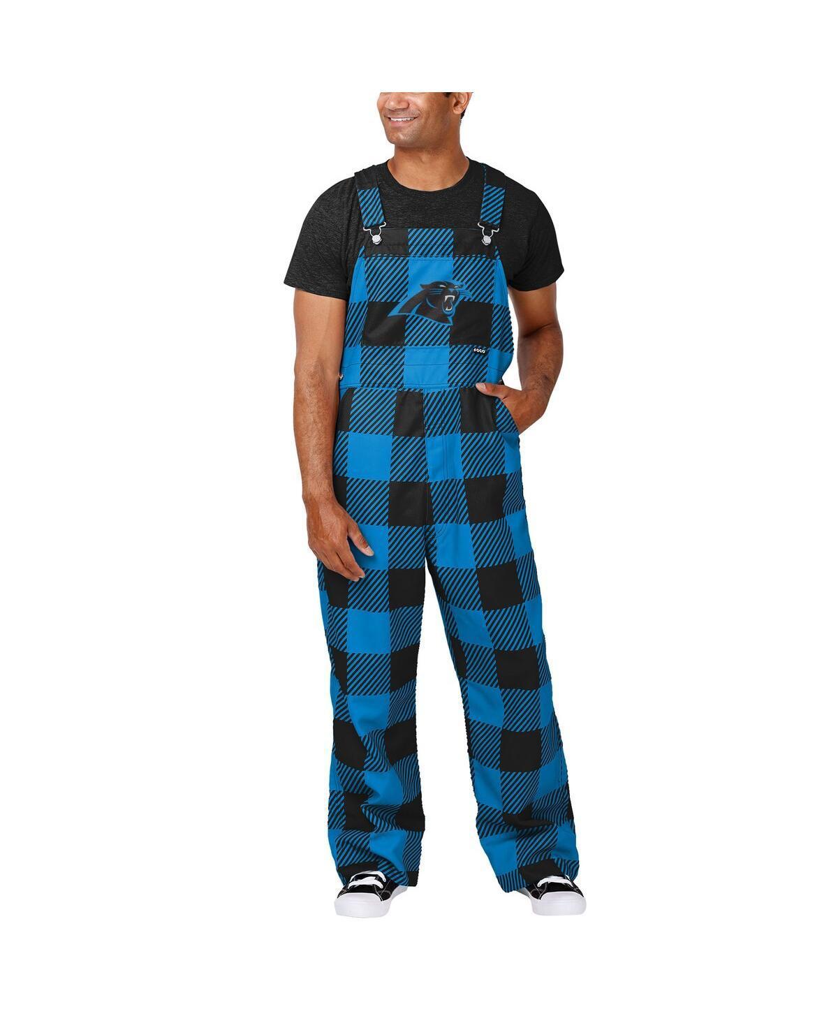 Mens FOCO Blue Tennessee Titans Big Logo Plaid Overalls Product Image