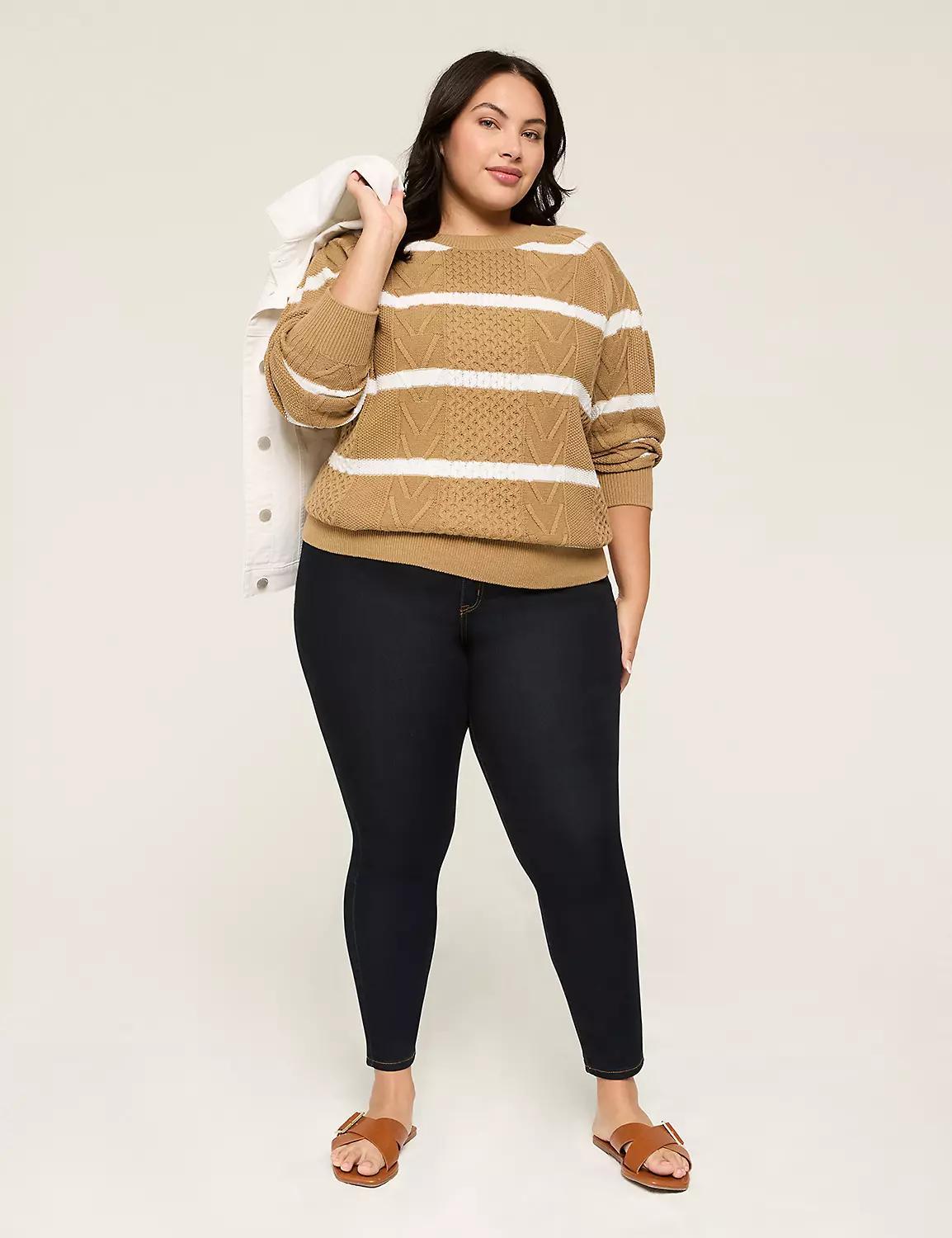 Striped Crew-Neck Sweater Product Image