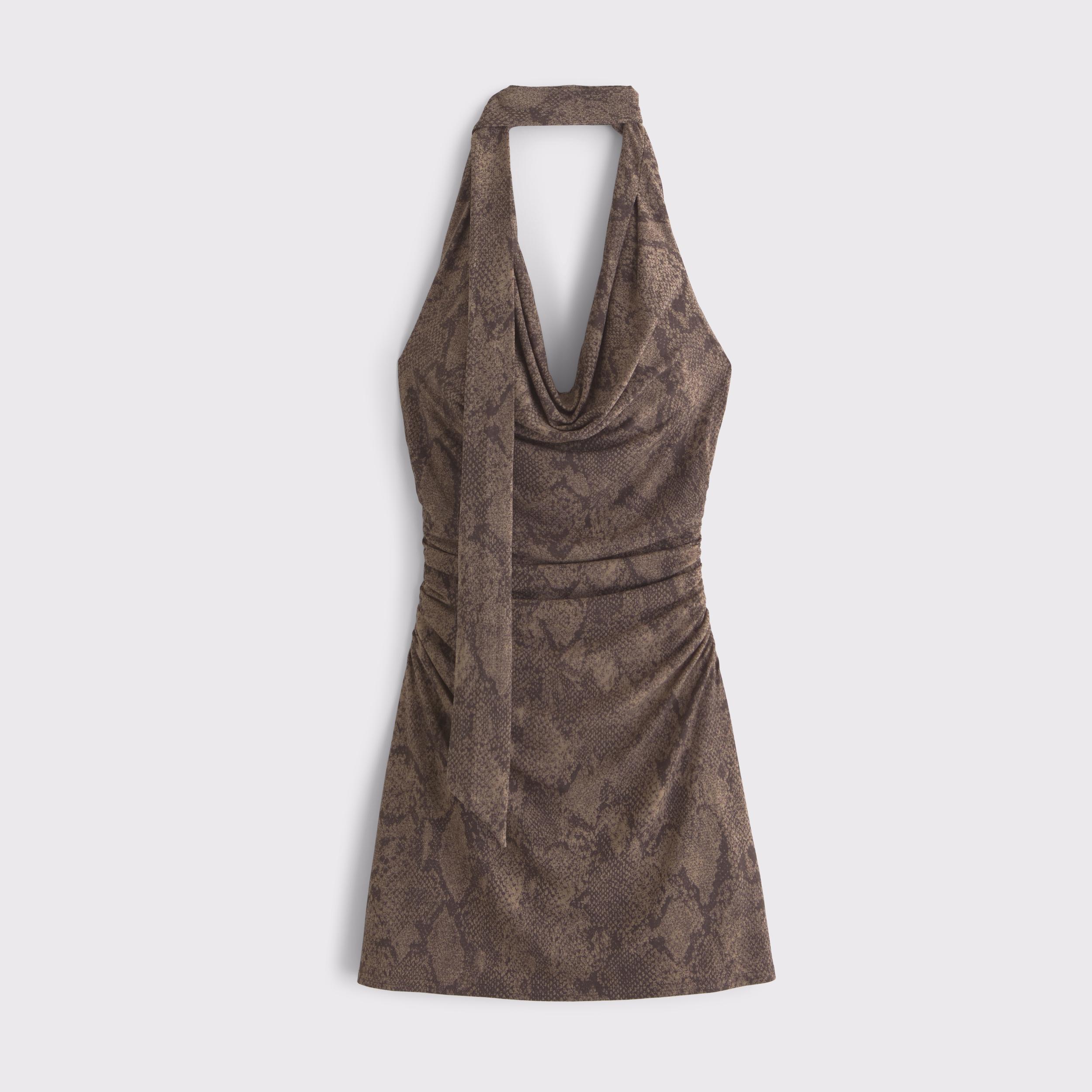 Halter Knit Mini Dress Product Image