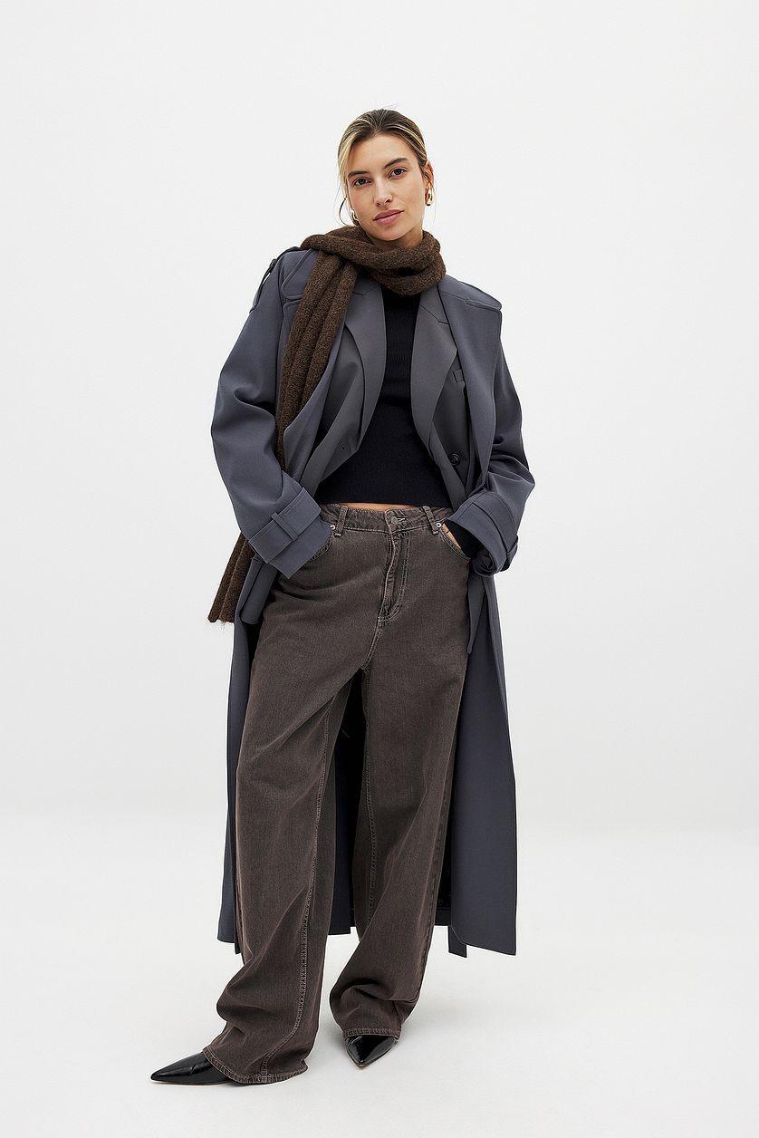 Ribbed Knitted Round Neck Top Product Image