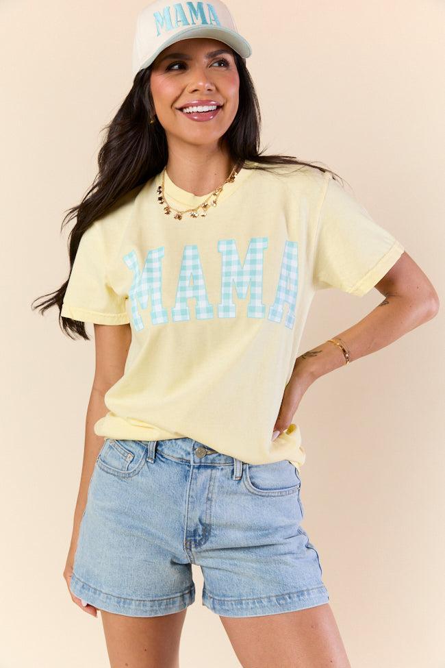 Mama Gingham Yellow Graphic Tee Product Image